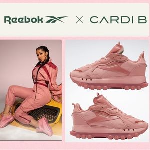 New Reebok x Cardi B Pink Sandy Rose Sneaker women’s 5.5 (or kids 3.5)